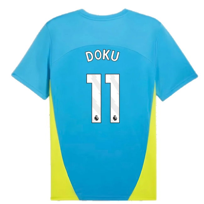 2024-2025 Man City Training Shirt (Magic Blue) (Doku 11) — Shop Now