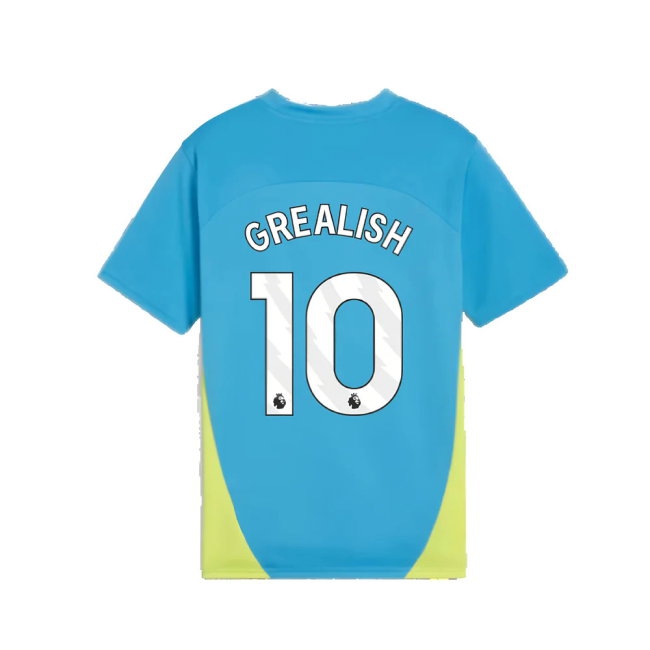 2024-2025 Man City Training Shirt (Magic Blue) - Kids (Grealish 10) — Buy Now