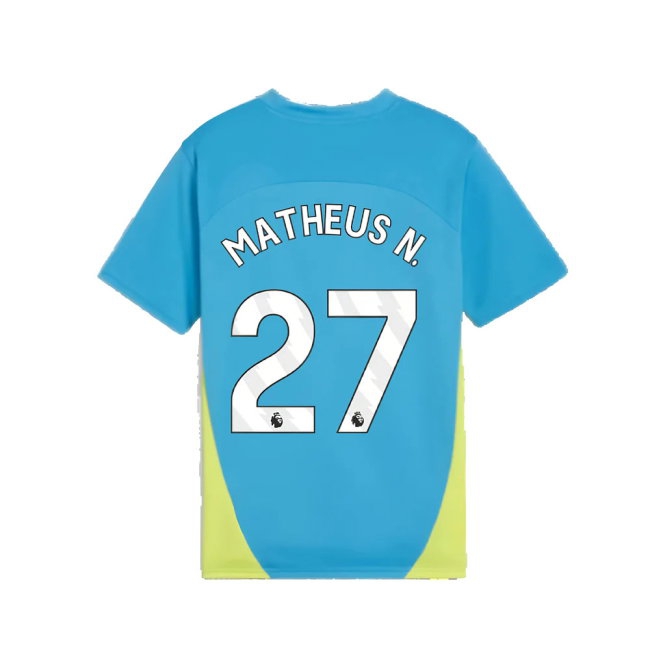 2024-2025 Man City Training Shirt (Magic Blue) - Kids (Matheus N. 27) — Shop Now