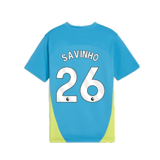 2024-2025 Man City Training Shirt (Magic Blue) - Kids (Savinho 26) — Shop Online