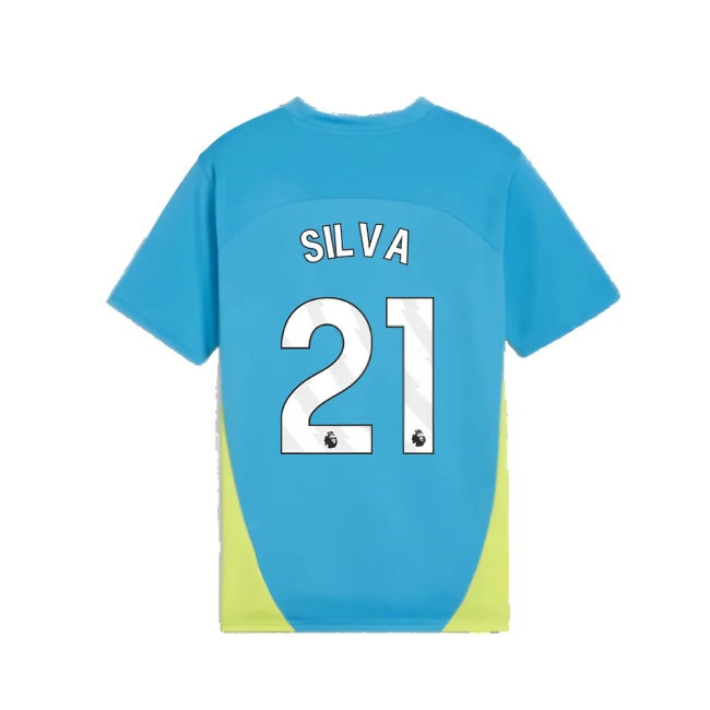 2024-2025 Man City Training Shirt (Magic Blue) - Kids (Silva 21) — Shop Online