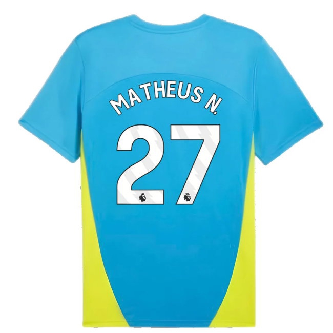 2024-2025 Man City Training Shirt (Magic Blue) (Matheus N. 27) — Shop Now