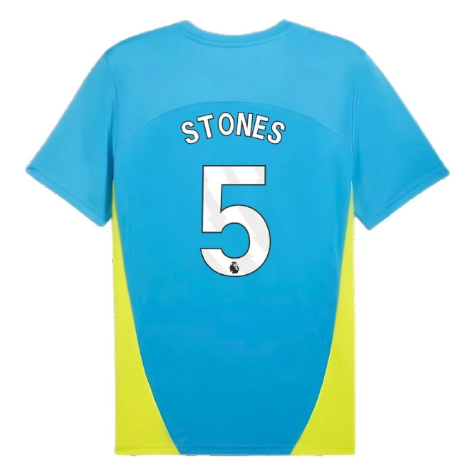 2024-2025 Man City Training Shirt (Magic Blue) (Stones 5) — Shop Now