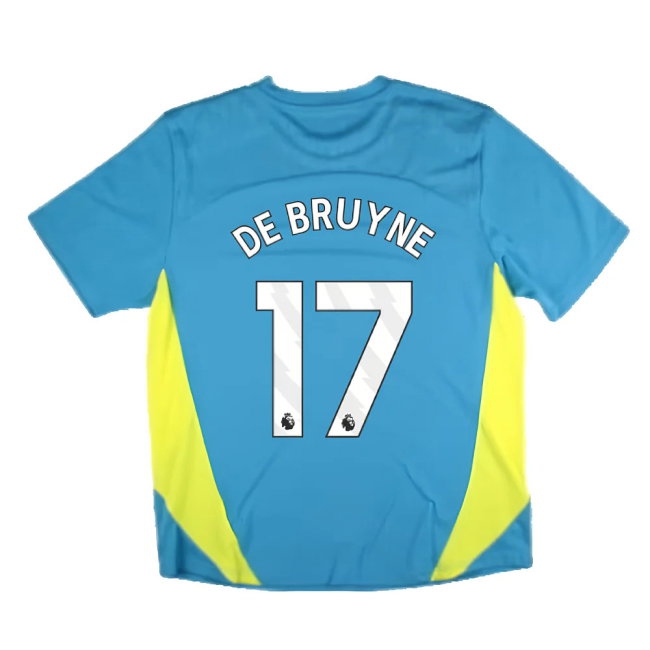 2024-2025 Man City Training Shirt Pro (Blue) (De Bruyne 17) — Shop Online