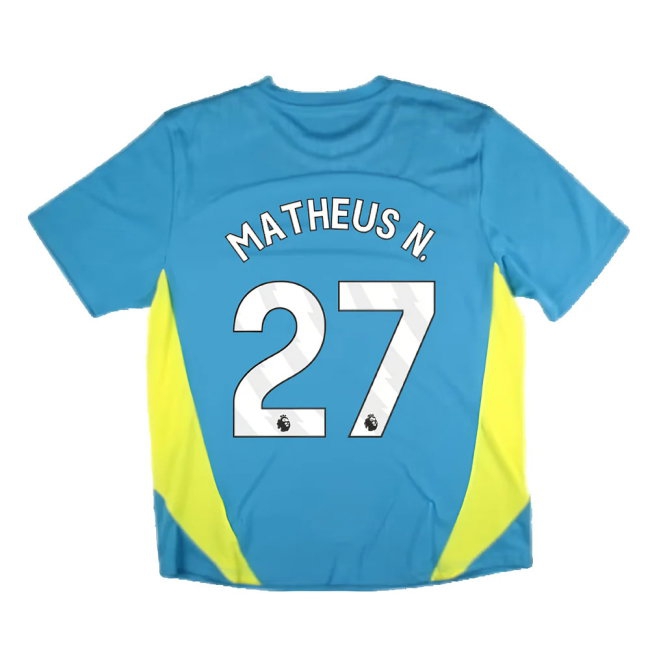 2024-2025 Man City Training Shirt Pro (Blue) (Matheus N. 27) — Shop Now