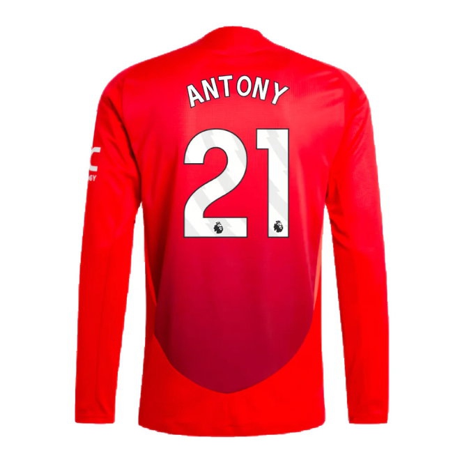 2024-2025 Man Utd Player Version Long Sleeve Home Shirt (Antony 21) — Shop Now