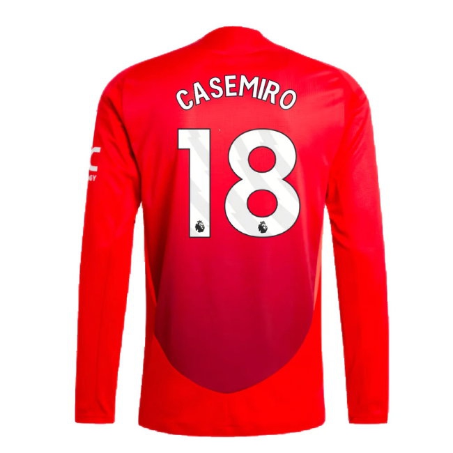 2024-2025 Man Utd Player Version Long Sleeve Home Shirt (Casemiro 18) — Buy Online