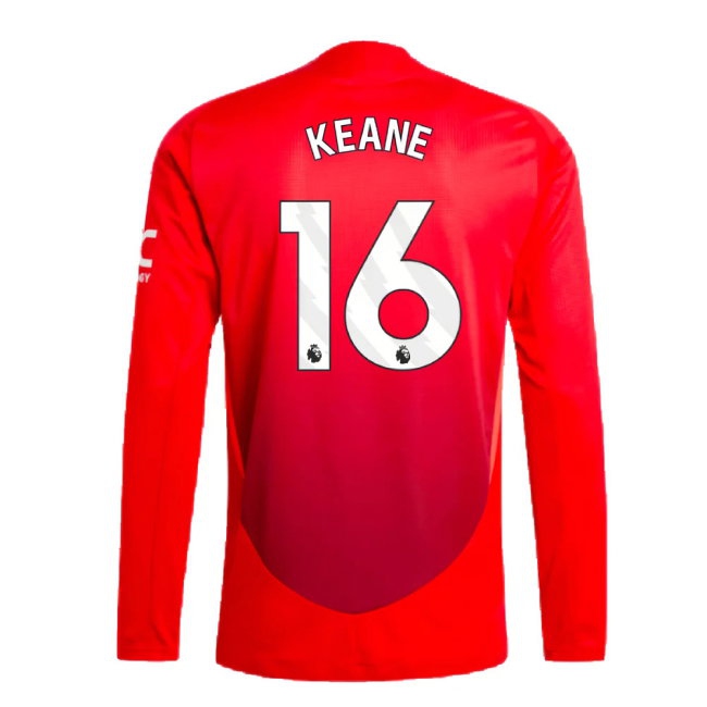 2024-2025 Man Utd Player Version Long Sleeve Home Shirt (Keane 16) — Shop Now