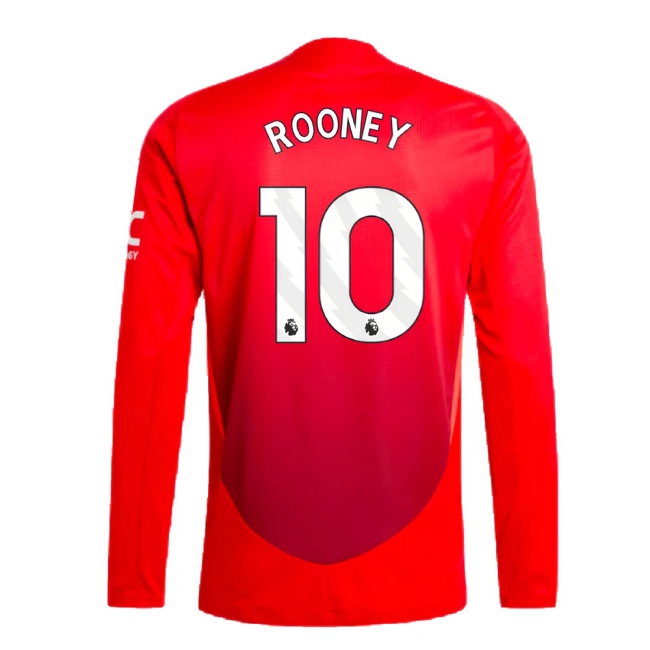 2024-2025 Man Utd Player Version Long Sleeve Home Shirt (Rooney 10) — Shop Online