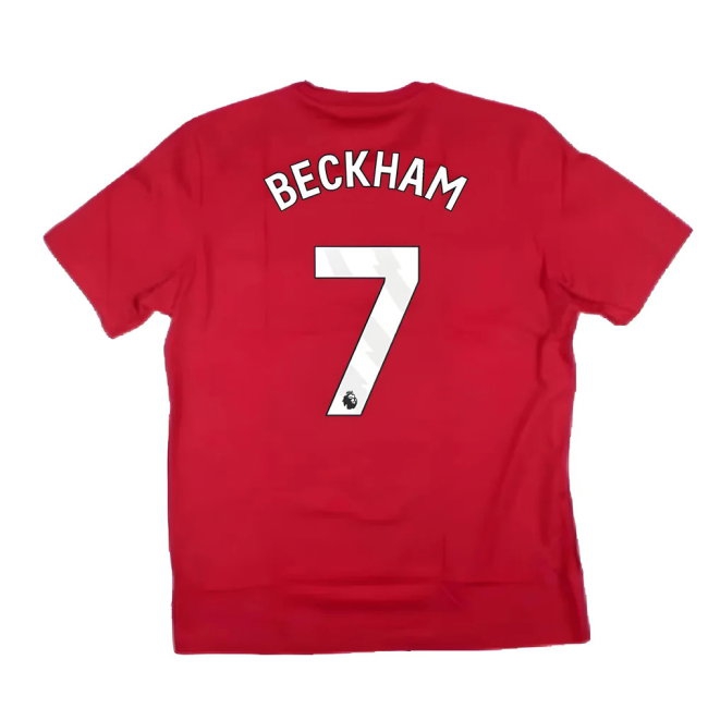 2024-2025 Man Utd DNA Graphic Tee (Red) (Beckham 7) — Buy Now