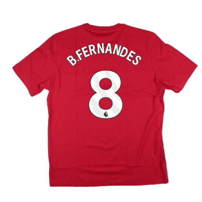 2024-2025 Man Utd DNA Graphic Tee (Red) (B.Fernandes 8) — Buy Online