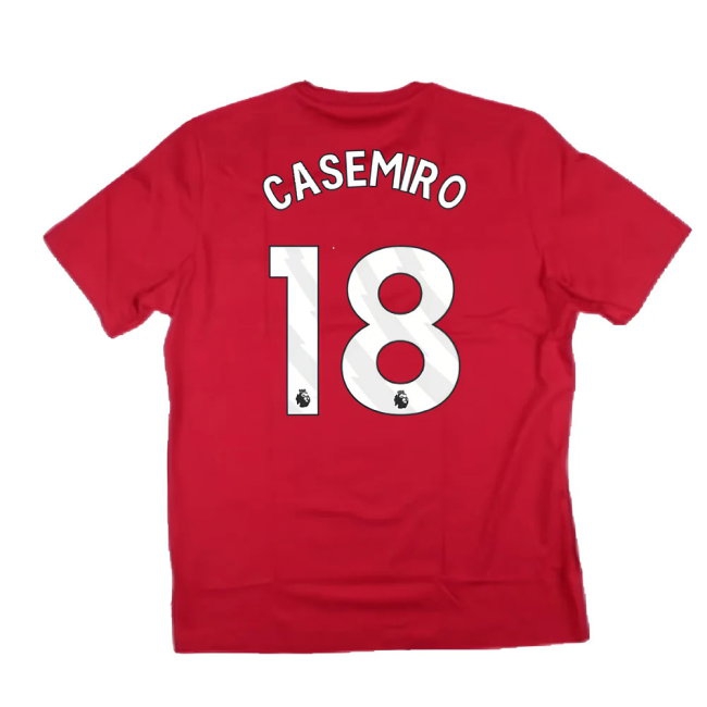 2024-2025 Man Utd DNA Graphic Tee (Red) (Casemiro 18) — Shop Online