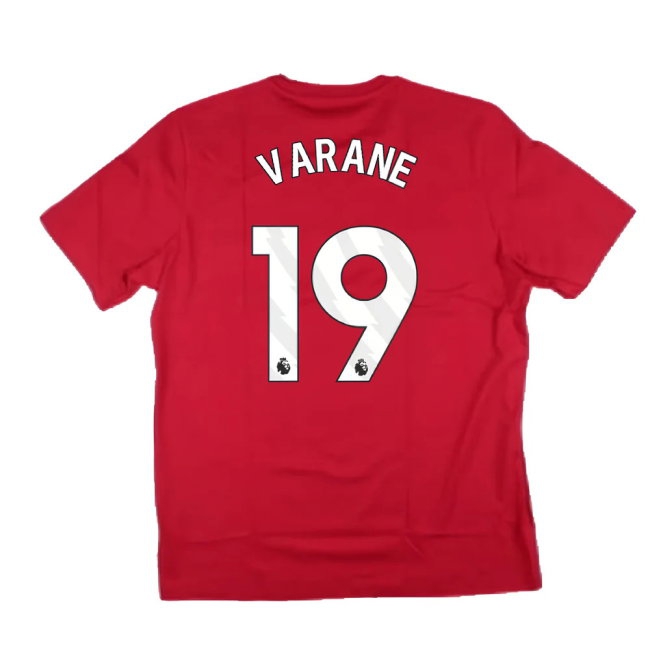 2024-2025 Man Utd DNA Graphic Tee (Red) (Varane 19) — Buy Online