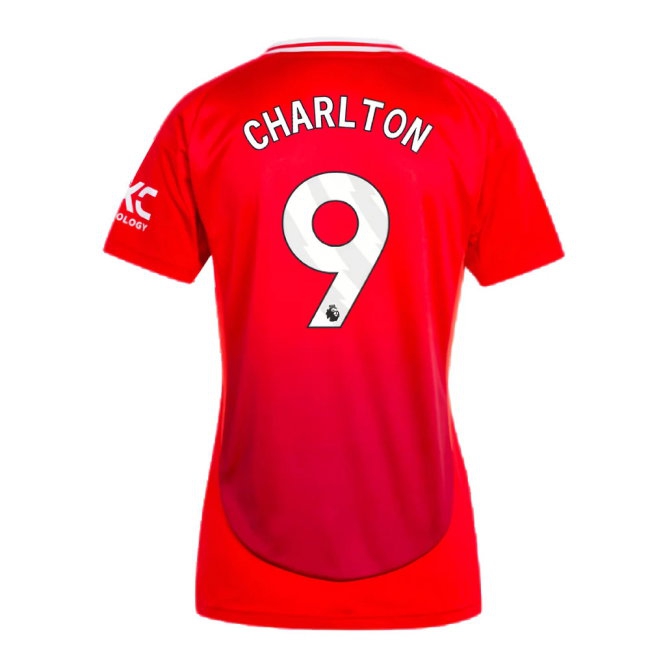 2024-2025 Man Utd Home Shirt (Womens) (Charlton 9) — Buy Online