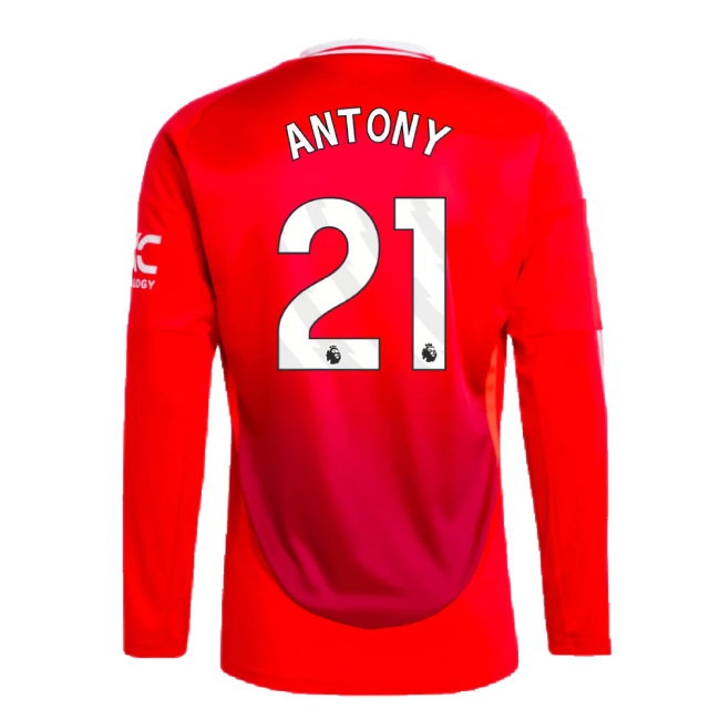 2024-2025 Man Utd Long Sleeve Home Shirt (Antony 21) — Shop Now