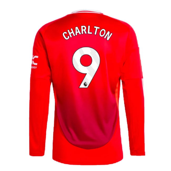 2024-2025 Man Utd Long Sleeve Home Shirt (Charlton 9) — Buy Online