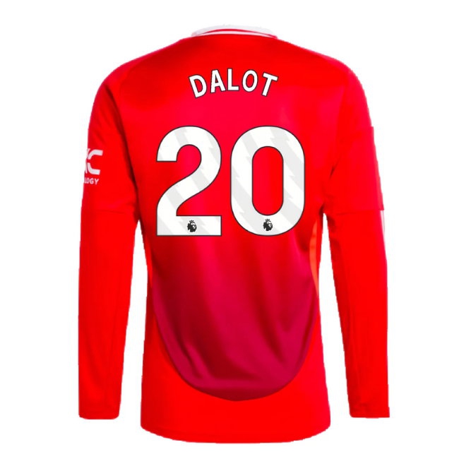 2024-2025 Man Utd Long Sleeve Home Shirt (Dalot 20) — Shop Online
