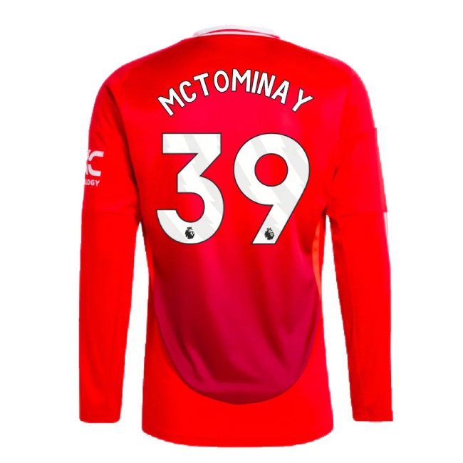 2024-2025 Man Utd Long Sleeve Home Shirt (McTominay 39) — Shop Now
