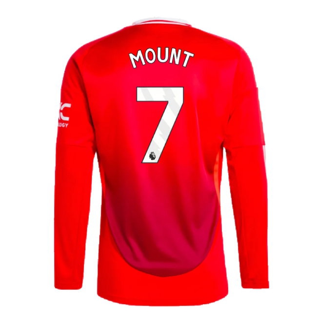 2024-2025 Man Utd Long Sleeve Home Shirt (Mount 7) — Buy Online