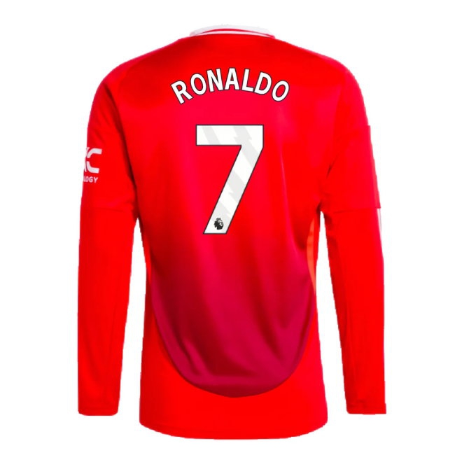 2024-2025 Man Utd Long Sleeve Home Shirt (Ronaldo 7) — Buy Now