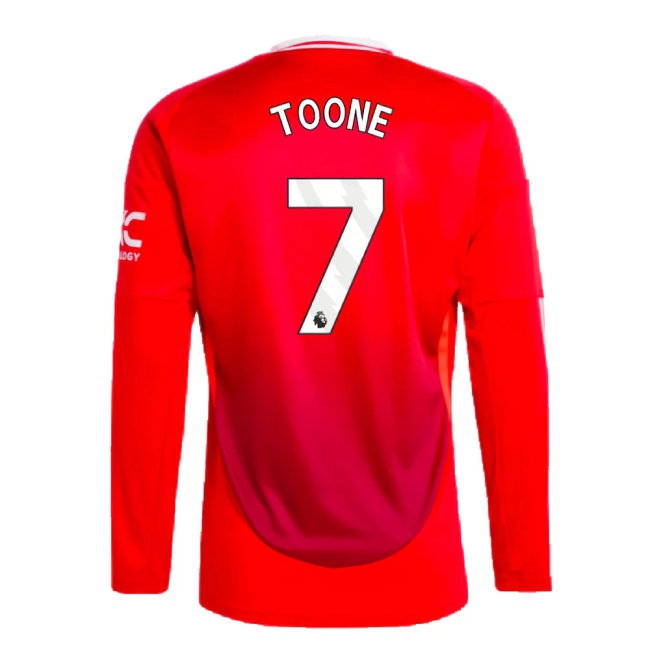 2024-2025 Man Utd Long Sleeve Home Shirt (Toone 7) — Buy Online