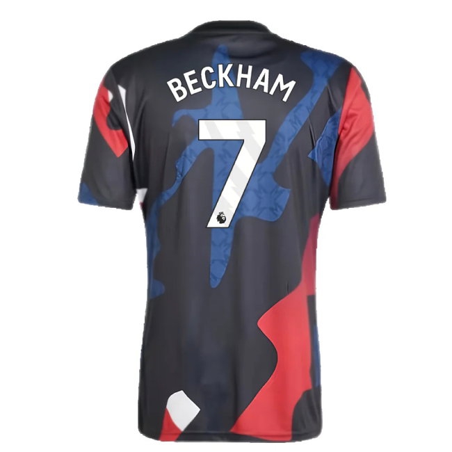 2024-2025 Man Utd Pre-Match Jersey (Black) (Beckham 7) — Buy Online