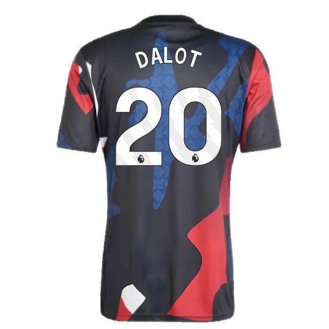 2024-2025 Man Utd Pre-Match Jersey (Black) (Dalot 20) — Shop Now