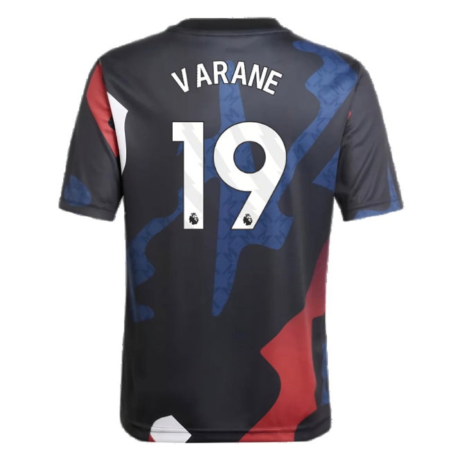2024-2025 Man Utd Pre-Match Jersey (Black) - Kids (Varane 19) — Buy Now