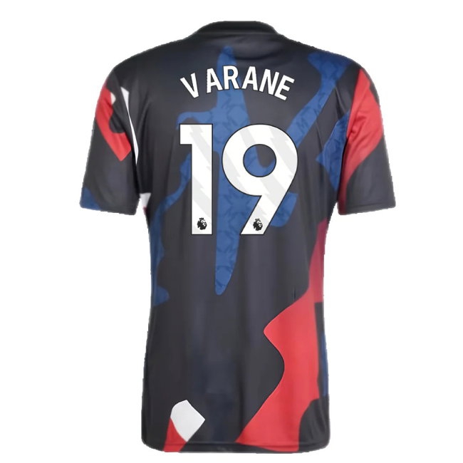 2024-2025 Man Utd Pre-Match Jersey (Black) (Varane 19) — Shop Online