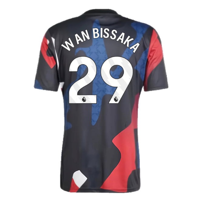2024-2025 Man Utd Pre-Match Jersey (Black) (Wan Bissaka 29) — Buy Online