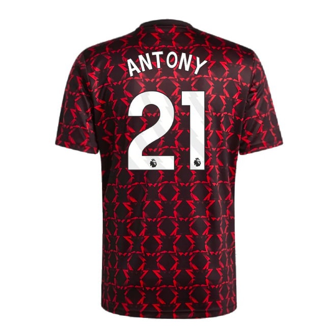 2024-2025 Man Utd Pre-Match Shirt (Black) (Antony 21) — Shop Now