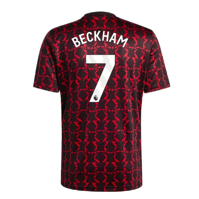 2024-2025 Man Utd Pre-Match Shirt (Black) (Beckham 7) — Buy Online