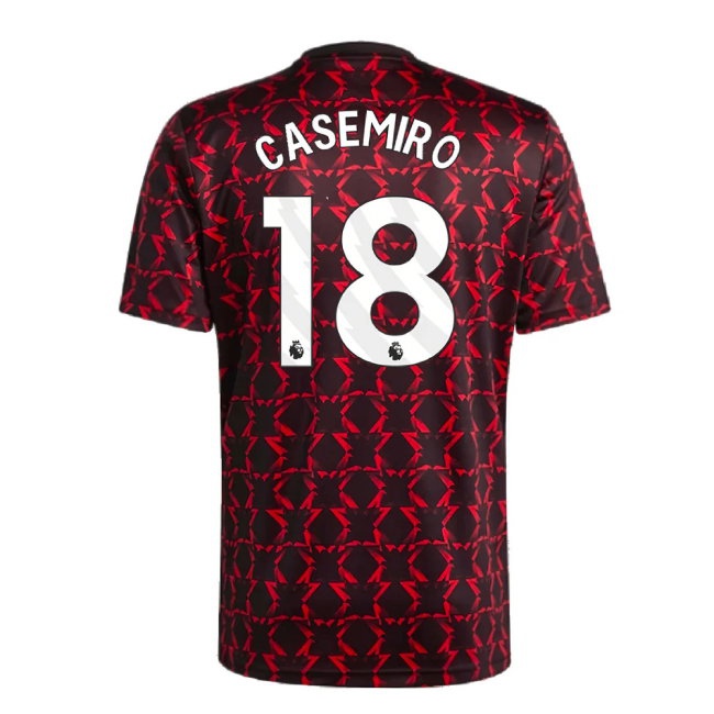 2024-2025 Man Utd Pre-Match Shirt (Black) (Casemiro 18) — Buy Online