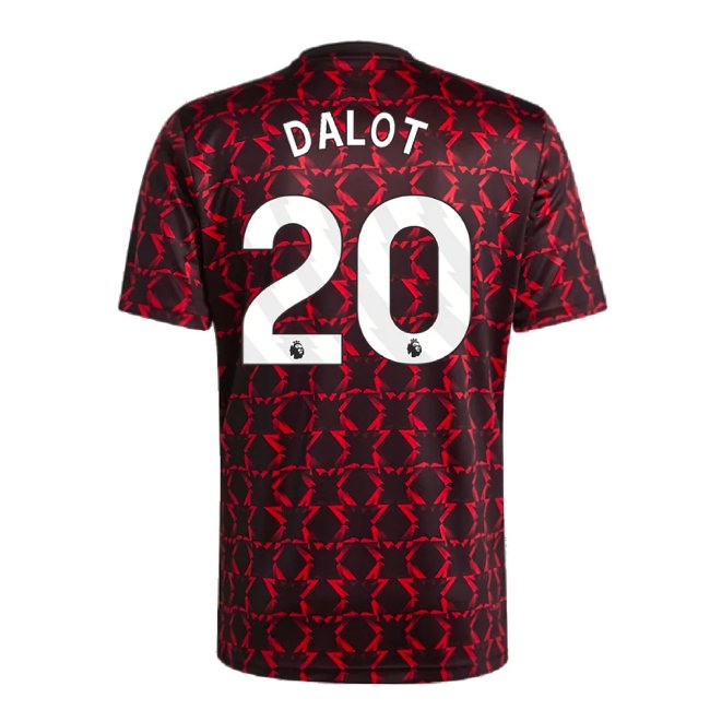 2024-2025 Man Utd Pre-Match Shirt (Black) (Dalot 20) — Buy Now