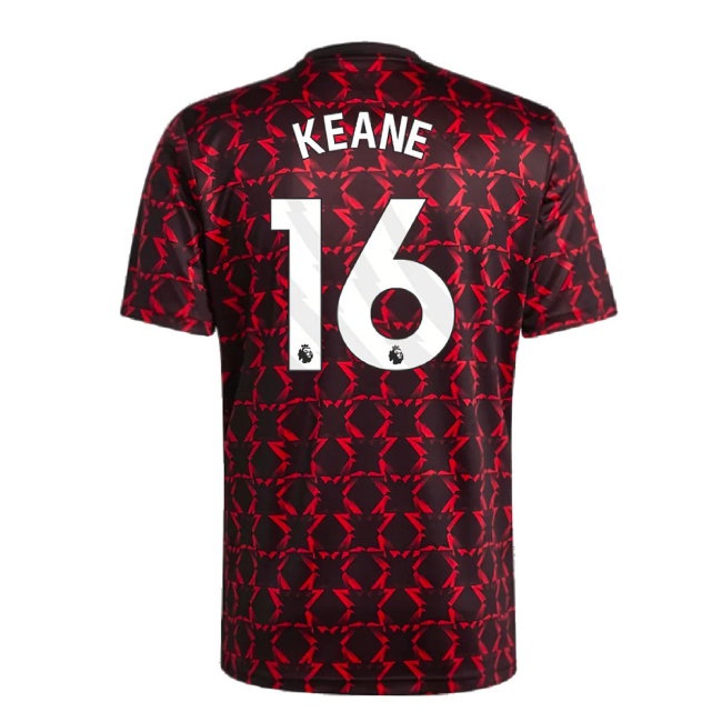 2024-2025 Man Utd Pre-Match Shirt (Black) (Keane 16) — Shop Now