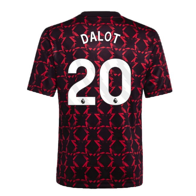 2024-2025 Man Utd Pre-Match Shirt (Black) - Kids (Dalot 20) — Shop Online