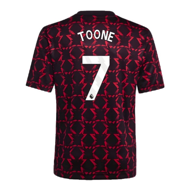 2024-2025 Man Utd Pre-Match Shirt (Black) - Kids (Toone 7) — Shop Online