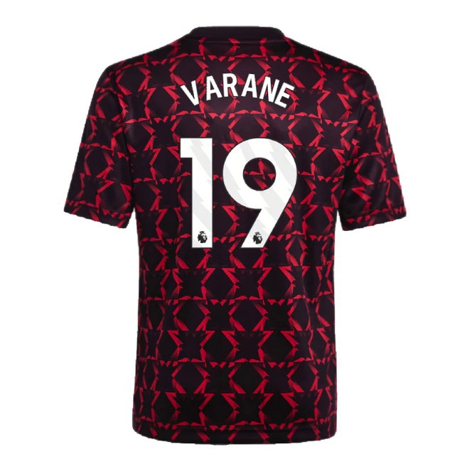 2024-2025 Man Utd Pre-Match Shirt (Black) - Kids (Varane 19) — Shop Online