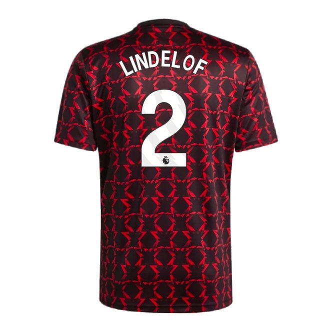 2024-2025 Man Utd Pre-Match Shirt (Black) (Lindelof 2) — Shop Now