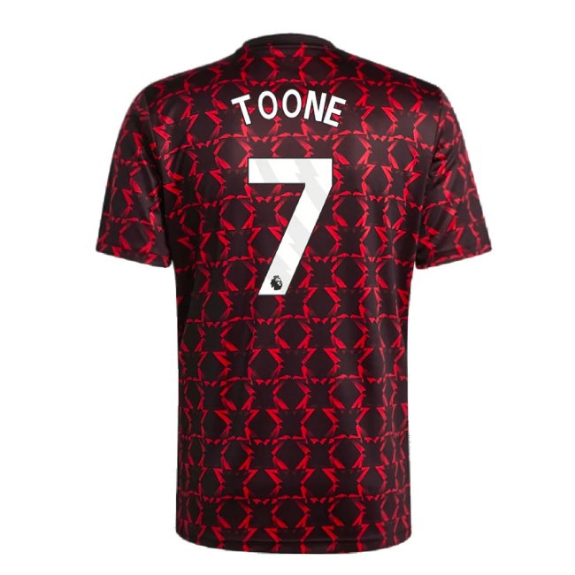 2024-2025 Man Utd Pre-Match Shirt (Black) (Toone 7) — Shop Now