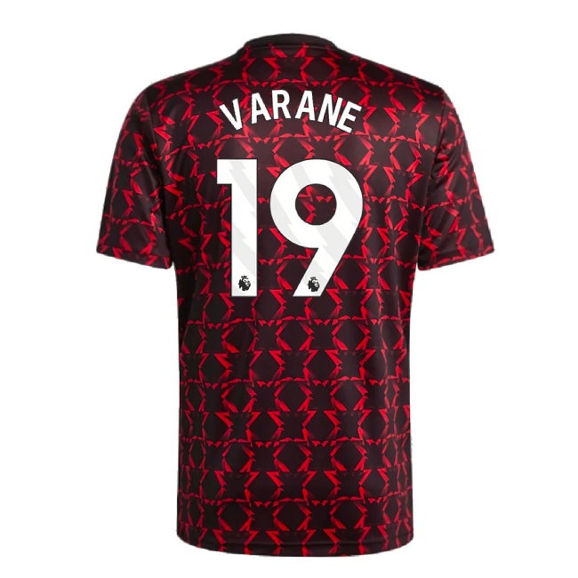 2024-2025 Man Utd Pre-Match Shirt (Black) (Varane 19) — Shop Online