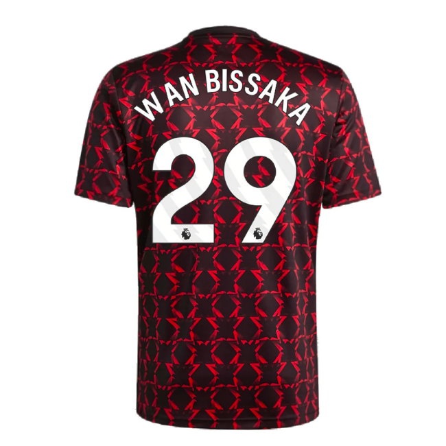 2024-2025 Man Utd Pre-Match Shirt (Black) (Wan Bissaka 29) — Shop Online