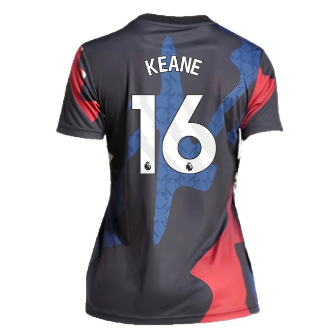2024-2025 Man Utd Pre-Match Shirt (Black) - Womens (Keane 16) — Shop Online
