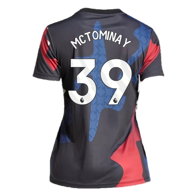 2024-2025 Man Utd Pre-Match Shirt (Black) - Womens (McTominay 39) — Shop Online