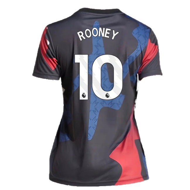 2024-2025 Man Utd Pre-Match Shirt (Black) - Womens (Rooney 10) — Buy Now