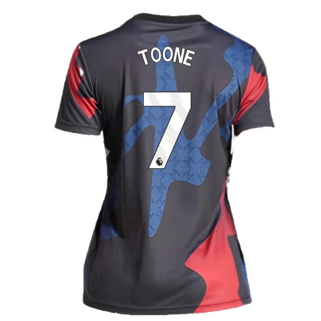 2024-2025 Man Utd Pre-Match Shirt (Black) - Womens (Toone 7) — Shop Online