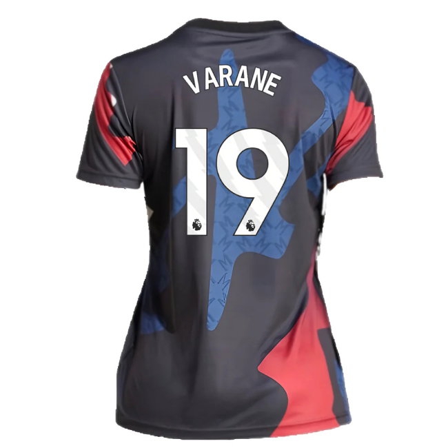 2024-2025 Man Utd Pre-Match Shirt (Black) - Womens (Varane 19) — Shop Online