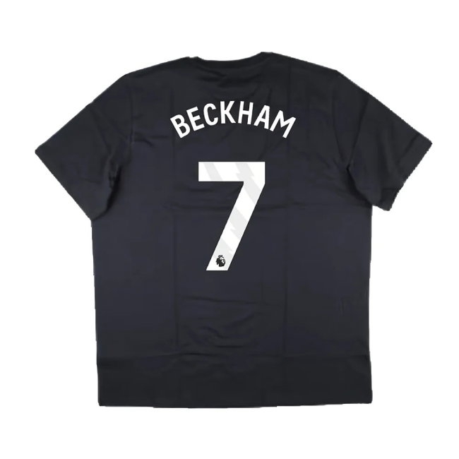 2024-2025 Man Utd Seasonal Graphic Tee (Night Grey) (Beckham 7) — Shop Online