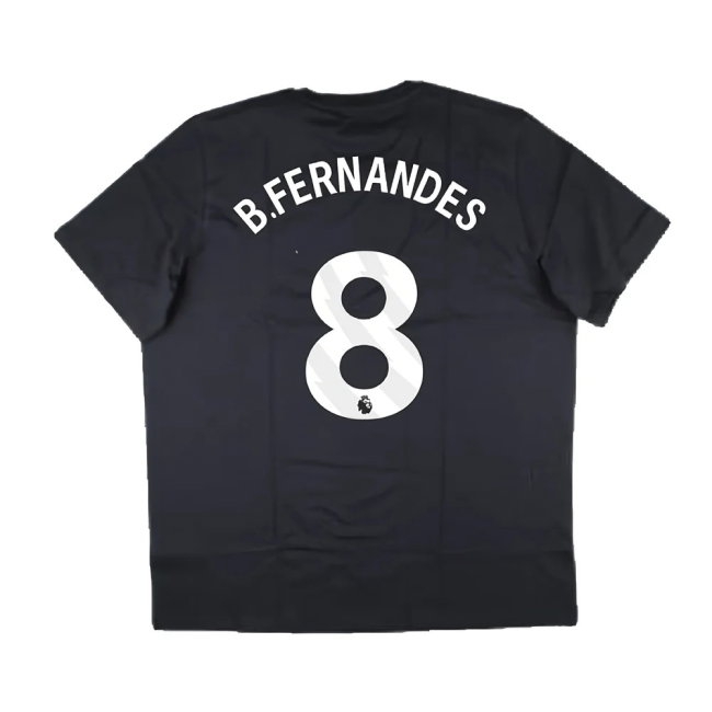 2024-2025 Man Utd Seasonal Graphic Tee (Night Grey) (B.Fernandes 8) — Shop Online
