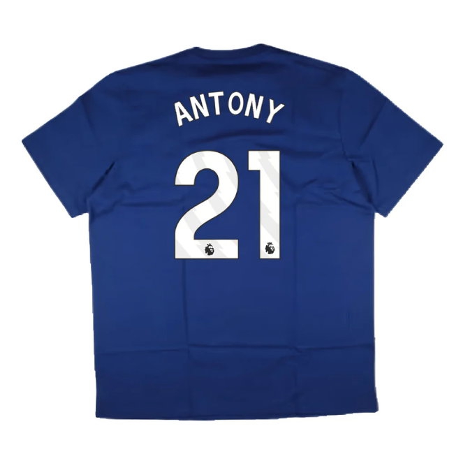 2024-2025 Man Utd Seasonal Tee (Victory Blue) (Antony 21) — Buy Online